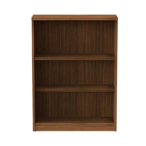 Alera Alera Valencia Series Bookcase Three-shelf 31.75w X 14d X 39.38h Modern Walnut - Furniture - Alera®