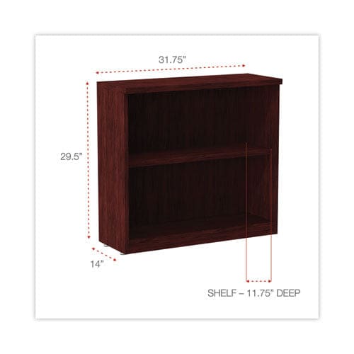 Alera Alera Valencia Series Bookcase Two-shelf 31.75w X 14d X 29.5h Mahogany - Furniture - Alera®