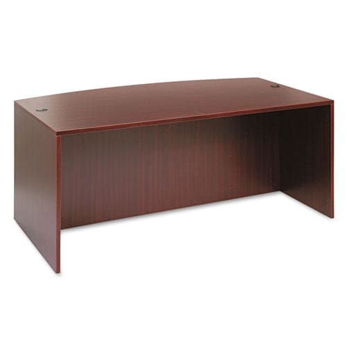 Alera Alera Valencia Series Bow Front Desk Shell 71 X 41.38 X 29.63 Mahogany - Furniture - Alera®