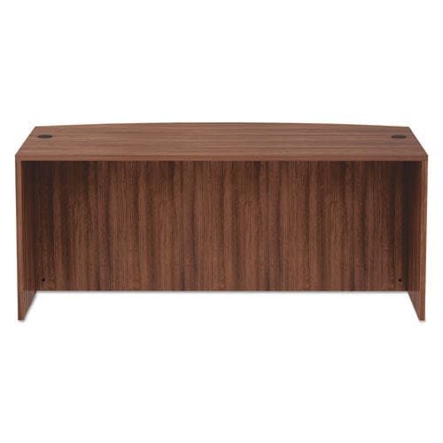 Alera Alera Valencia Series Bow Front Desk Shell 71 X 41.38 X 29.63 Modern Walnut - Furniture - Alera®