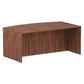 Alera Alera Valencia Series Bow Front Desk Shell 71 X 41.38 X 29.63 Modern Walnut - Furniture - Alera®