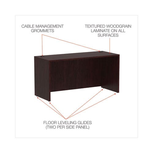 Alera Alera Valencia Series Credenza Shell 59.13w X 23.63d X 29.5h Mahogany - Furniture - Alera®