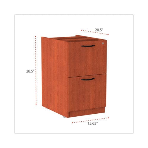 Alera Alera Valencia Series Full Pedestal File Left/right 2 Legal/letter-size File Drawers Medium Cherry 15.63 X 20.5 X 28.5 - Furniture -