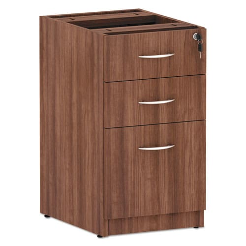 Alera Alera Valencia Series Full Pedestal File Left/right 3-drawer: Box/box/file Legal/letter Modern Walnut,15.63 X 20.5 X 28.5 - Furniture