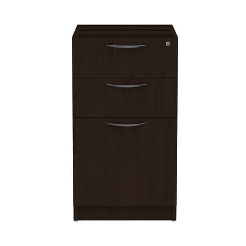 Alera Alera Valencia Series Full Pedestal File Left/right 3-drawers: Box/box/file Legal/letter Espresso 15.63 X 20.5 X 28.5 - Furniture -