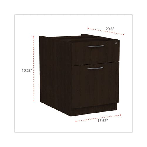 Alera Alera Valencia Series Hanging Pedestal File Left/right 2-drawers: Box/file Legal/letter Espresso 15.63 X 20.5 X 19.25 - Furniture -