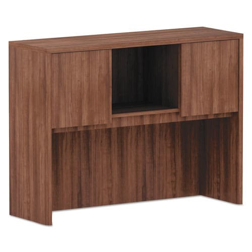 Alera Alera Valencia Series Hutch With Doors 3 Compartments 47.13w X 15d X 35.38h Modern Walnut - Furniture - Alera®