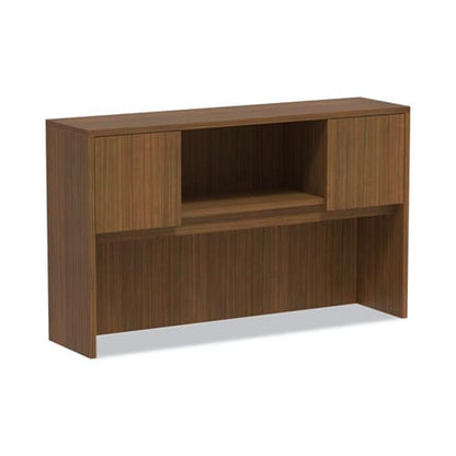 Alera Alera Valencia Series Hutch With Doors 4 Compartments 58.88w X 15d X 35.38h Modern Walnut - Furniture - Alera®