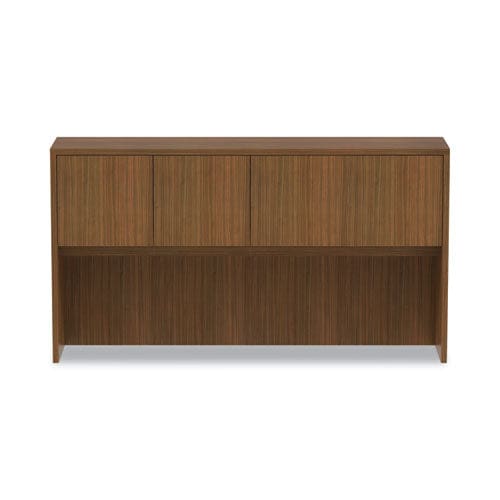 Alera Alera Valencia Series Hutch With Doors 4 Compartments 64.75w X 15d X 35.38h Modern Walnut - Furniture - Alera®