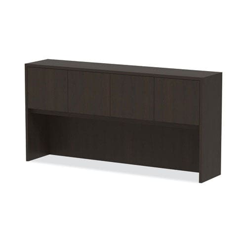 Alera Alera Valencia Series Hutch With Doors 4 Compartments 70.63w X 15d X 35.38h Espresso - Furniture - Alera®