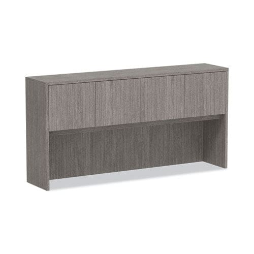 Alera Alera Valencia Series Hutch With Doors 4 Compartments 70.63w X 15d X 35.38h Gray - Furniture - Alera®