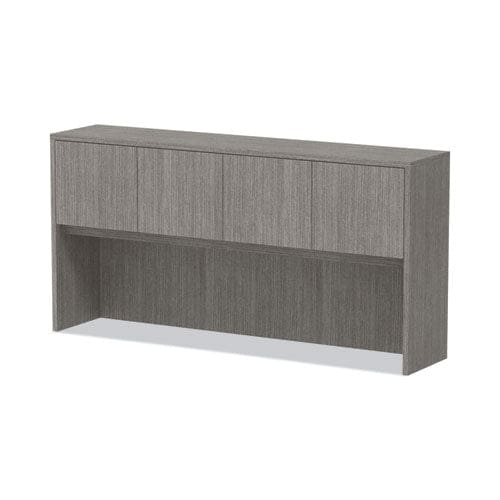 Alera Alera Valencia Series Hutch With Doors 4 Compartments 70.63w X 15d X 35.38h Gray - Furniture - Alera®