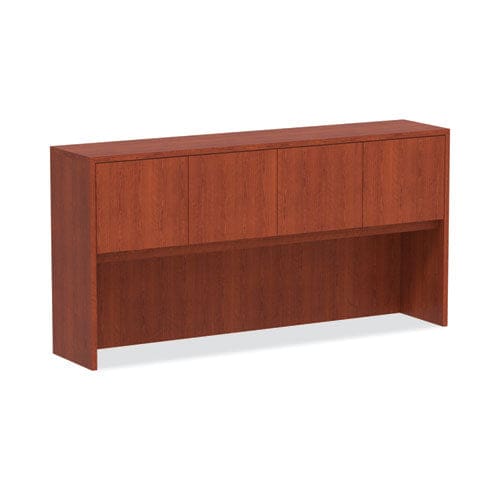 Alera Alera Valencia Series Hutch With Doors 4 Compartments 70.63w X 15d X 35.38h Medium Cherry - Furniture - Alera®