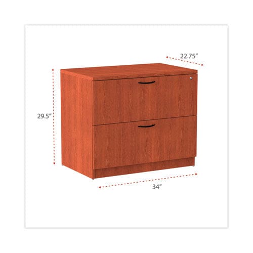 Alera Alera Valencia Series Lateral File 2 Legal/letter-size File Drawers Medium Cherry 34 X 22.75 X 29.5 - Furniture - Alera®