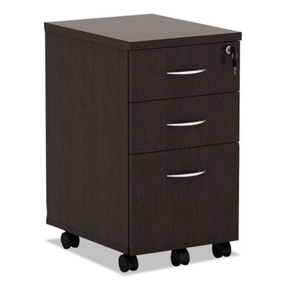 Alera Alera Valencia Series Mobile Pedestal File Left/right 3-drawer: Box/box/file Legal/letter Espresso 15.88 X 20.5 X 28.38 - Furniture -