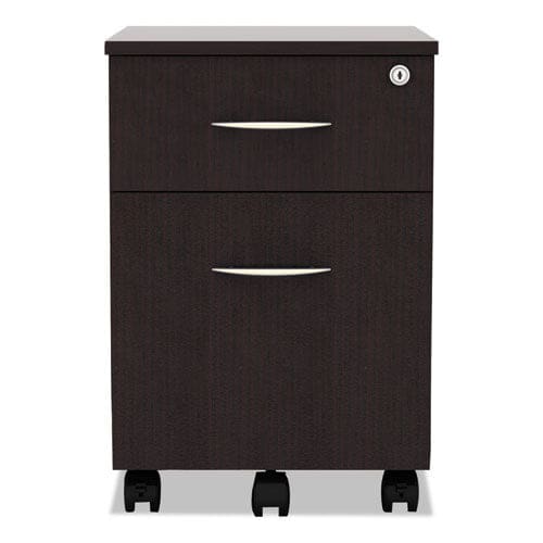 Alera Alera Valencia Series Mobile Pedestal Left Or Right 2-drawers: Box/file Legal/letter Espresso 15.88 X 19.13 X 22.88 - Furniture -