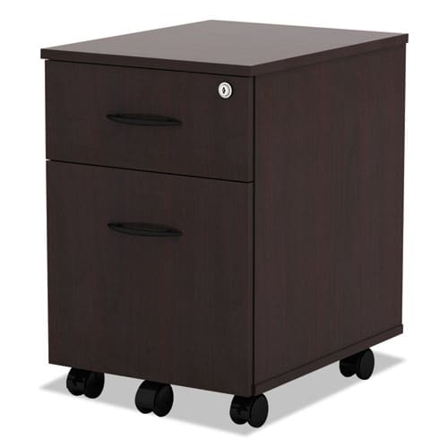 Alera Alera Valencia Series Mobile Pedestal Left Or Right 2-drawers: Box/file Legal/letter Mahogany 15.88 X 19.13 X 22.88 - Furniture -