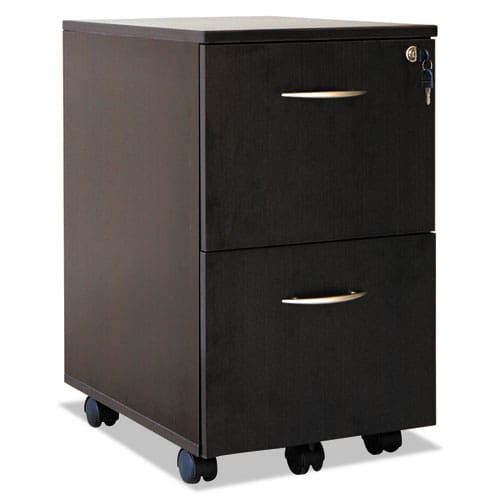 Alera Alera Valencia Series Mobile Pedestal Left Or Right 2 Legal/letter-size File Drawers Espresso 15.38 X 20 X 26.63 - Furniture - Alera®