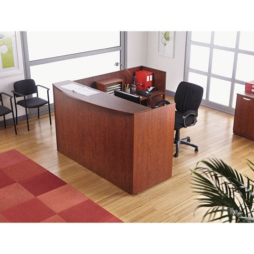 Alera Alera Valencia Series Reception Desk With Transaction Counter 71 X 35.5 X 29.5 To 42.5 Medium Cherry - Furniture - Alera®