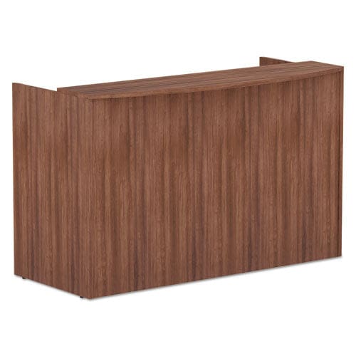 Alera Alera Valencia Series Reception Desk With Transaction Counter 71 X 35.5 X 42.5 Modern Walnut - Furniture - Alera®