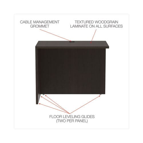 Alera Alera Valencia Series Reversible Return/bridge Shell 35w X 23.63d X 29.5h Espresso - Furniture - Alera®