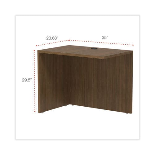 Alera Alera Valencia Series Reversible Return/bridge Shell 35w X 23.63d X 29.5h Modern Walnut - Furniture - Alera®