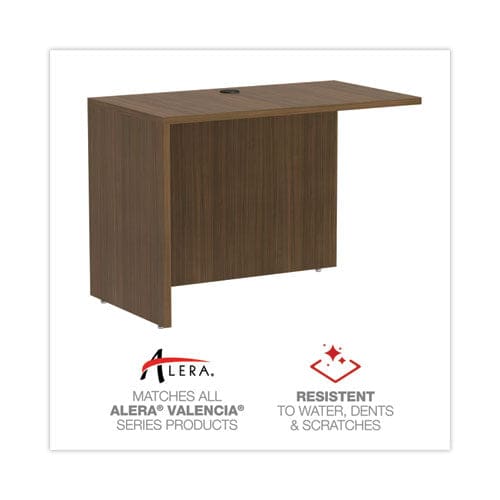 Alera Alera Valencia Series Reversible Return/bridge Shell 42w X 23.63d X 29.5h Modern Walnut - Furniture - Alera®