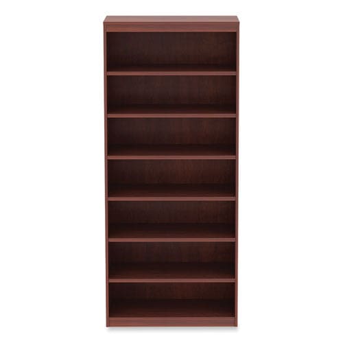 Alera Alera Valencia Series Square Corner Bookcase Seven-shelf 35.63w X 11.81d X 83.86h Cherry - Furniture - Alera®