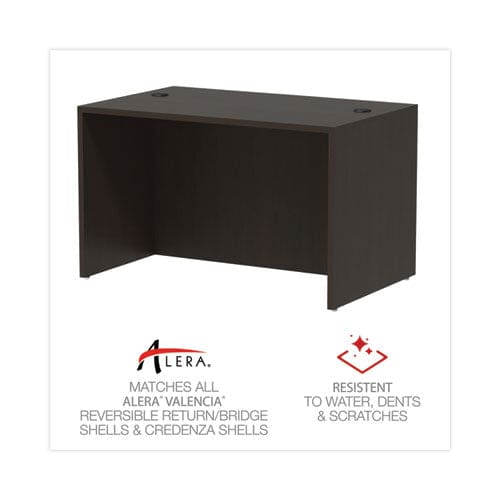 Alera Alera Valencia Series Straight Front Desk Shell 47.25 X 29.5 X 29.63 Espresso - Furniture - Alera®