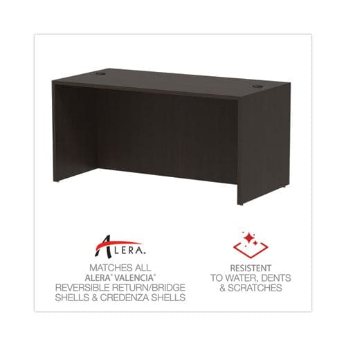 Alera Alera Valencia Series Straight Front Desk Shell 59.13 X 29.5 X 29.63 Espresso - Furniture - Alera®