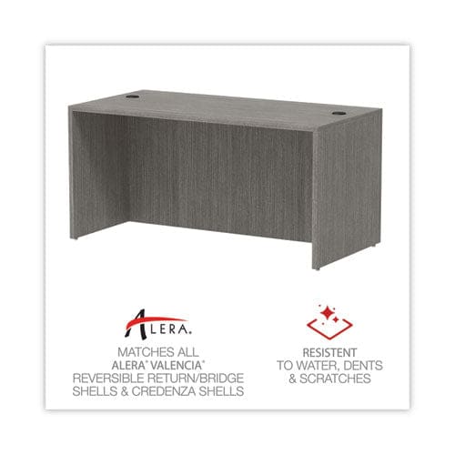 Alera Alera Valencia Series Straight Front Desk Shell 59.13 X 29.5 X 29.63 Gray - Furniture - Alera®