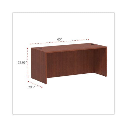 Alera Alera Valencia Series Straight Front Desk Shell 65 X 29.5 X 29.63 Medium Cherry - Furniture - Alera®