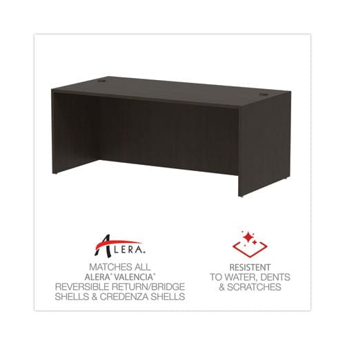 Alera Alera Valencia Series Straight Front Desk Shell 71 X 35.5 X 29.63 Espresso - Furniture - Alera®