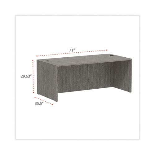 Alera Alera Valencia Series Straight Front Desk Shell 71 X 35.5 X 29.63 Gray - Furniture - Alera®