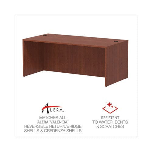 Alera Alera Valencia Series Straight Front Desk Shell 71 X 35.5 X 29.63 Medium Cherry - Furniture - Alera®