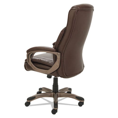 Alera Alera Veon Series Executive High-back Bonded Leather Chair Supports Up To 275 Lb Brown Seat/back Bronze Base - Furniture - Alera®