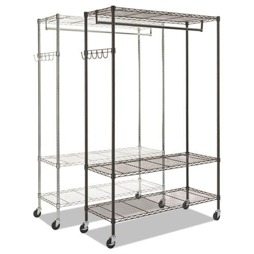 Alera Wire Shelving Garment Rack 30 Garments 36w X 18d X 75h Silver - Furniture - Alera®