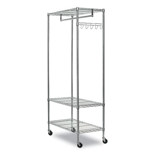 Alera Wire Shelving Garment Rack 40 Garments 48w X 18d X 75h Silver - Furniture - Alera®