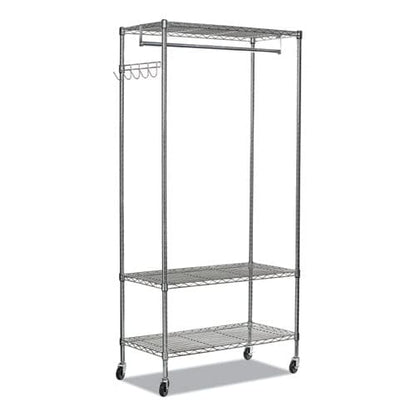 Alera Wire Shelving Garment Rack 40 Garments 48w X 18d X 75h Silver - Furniture - Alera®