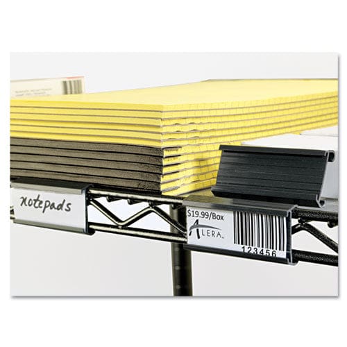 Alera Wire Shelving Shelf Tag Side Load 3 Long Gray 10/pack - Office - Alera®