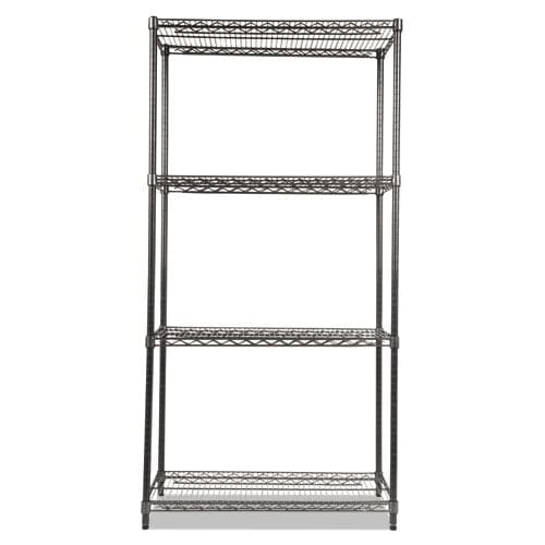 Alera Wire Shelving Starter Kit Four-shelf 36w X 18d X 72h Black Anthracite - Office - Alera®