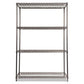 Alera Wire Shelving Starter Kit Four-shelf 48w X 18d X 72h Black Anthracite - Office - Alera®