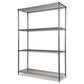 Alera Wire Shelving Starter Kit Four-shelf 48w X 18d X 72h Black Anthracite - Office - Alera®