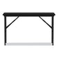 Alera Wood Folding Table Rectangular 48w X 23.88d X 29h Black - Furniture - Alera®