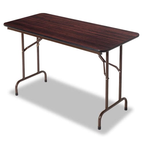 Alera Wood Folding Table Rectangular 48w X 23.88d X 29h Black - Furniture - Alera®