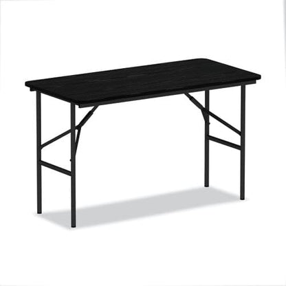 Alera Wood Folding Table Rectangular 48w X 23.88d X 29h Black - Furniture - Alera®