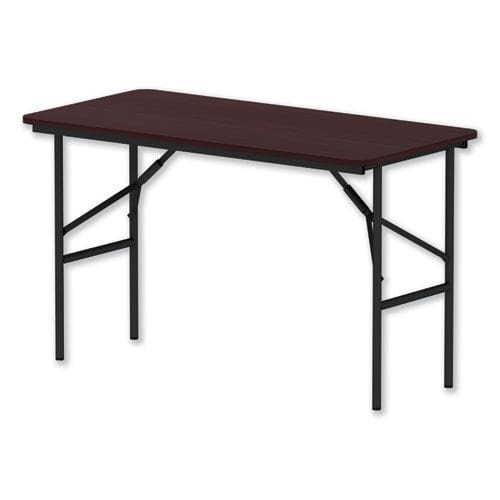 Alera Wood Folding Table Rectangular 48w X 23.88d X 29h Mahogany - Furniture - Alera®