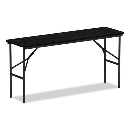 Alera Wood Folding Table Rectangular 59.88w X 17.75d X 29.13h Black - Furniture - Alera®