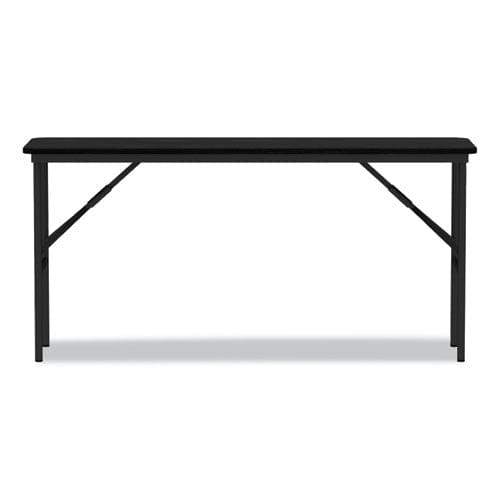 Alera Wood Folding Table Rectangular 59.88w X 17.75d X 29.13h Black - Furniture - Alera®