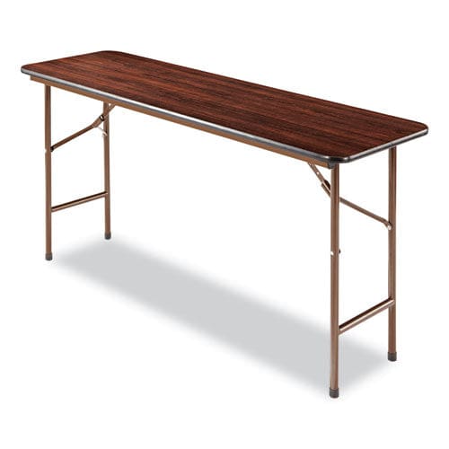 Alera Wood Folding Table Rectangular 59.88w X 17.75d X 29.13h Mahogany - Furniture - Alera®